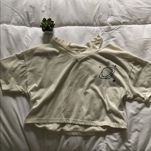 Cute summer cropped space tee!